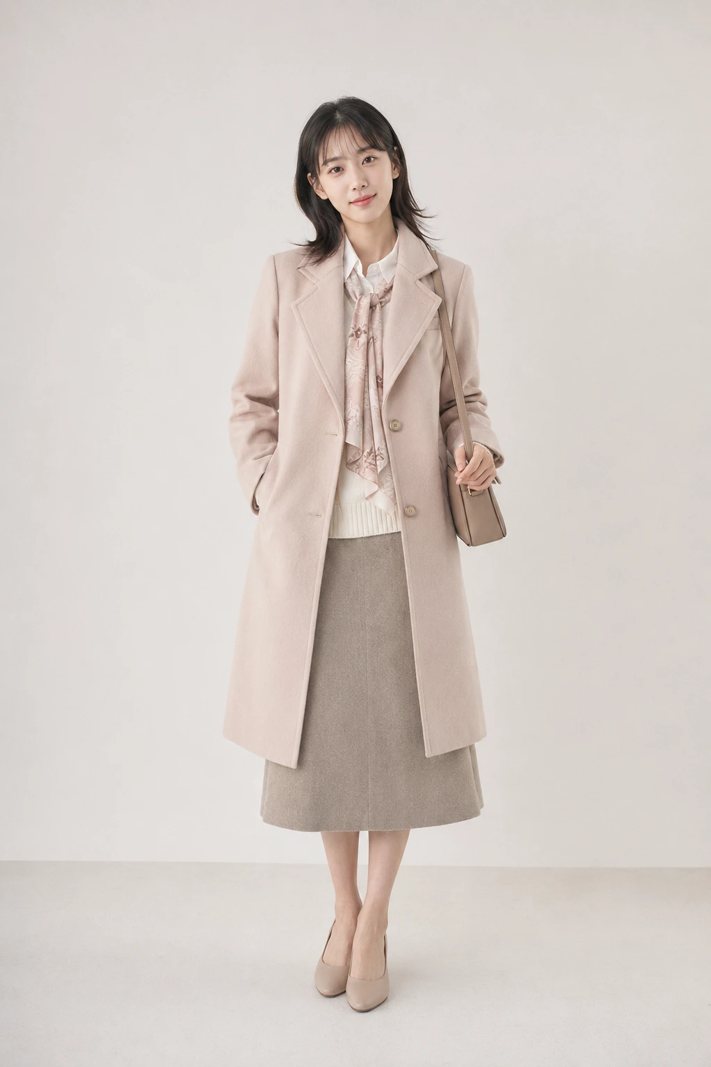 Yang Geum-myeong Blush Coat Layer — beige coat look