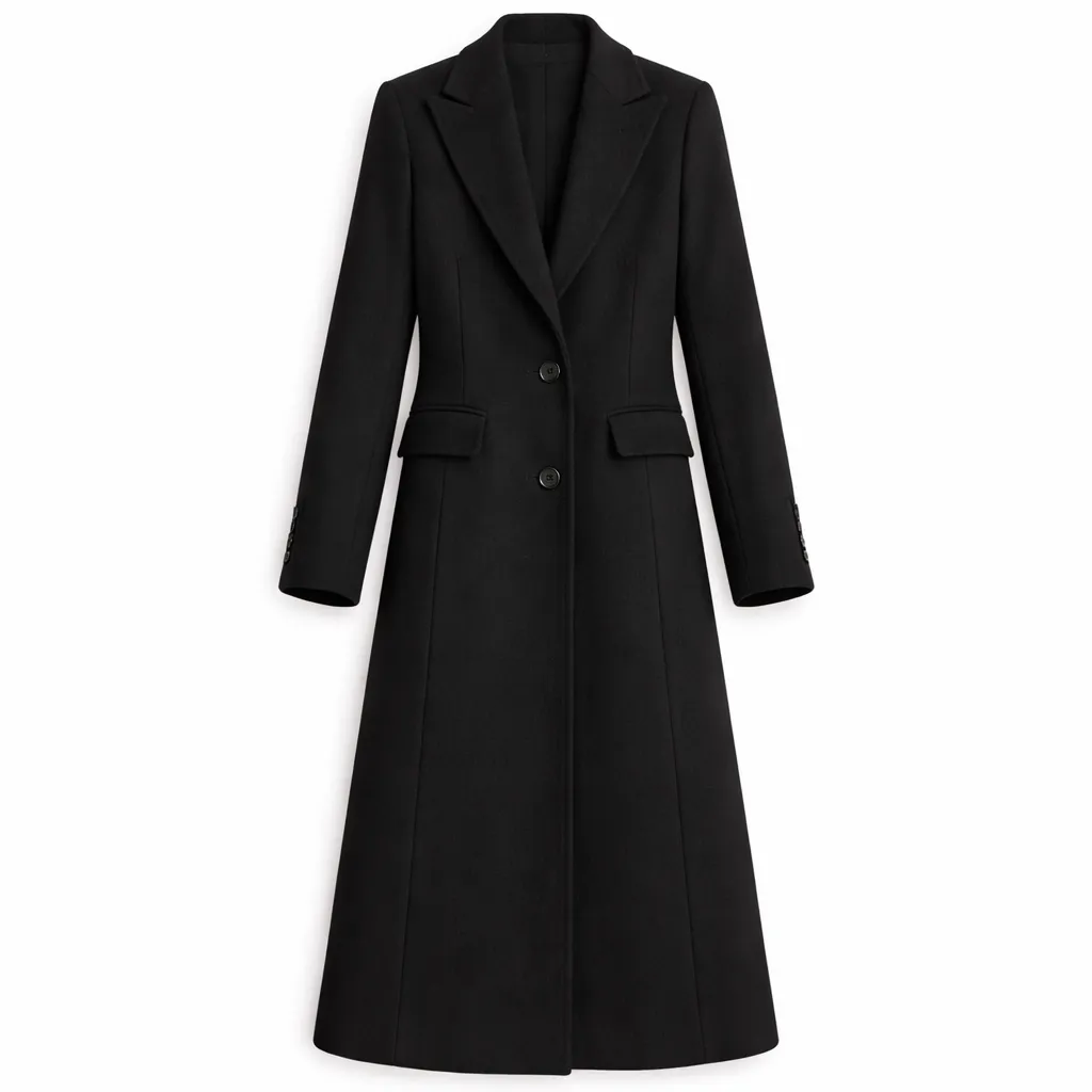 All-Black Power Look โ Structured Coat & Turtleneck